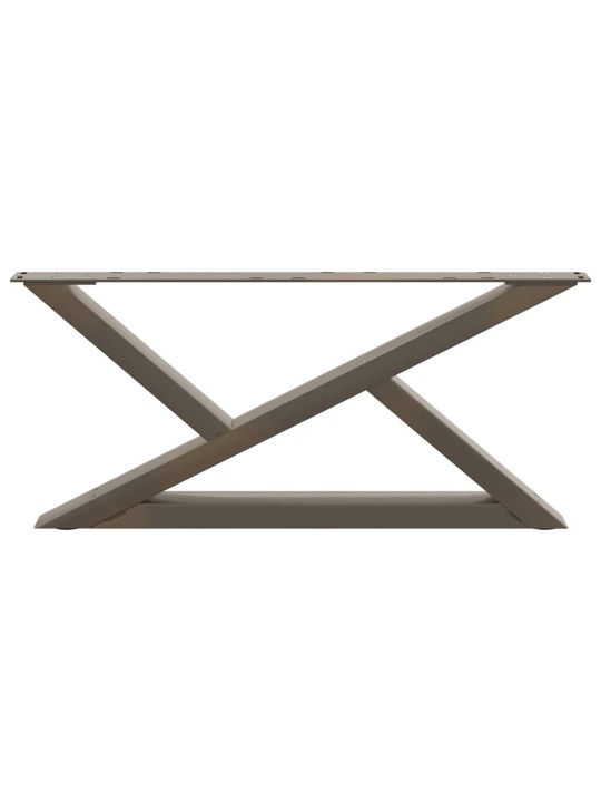 Sohvapöydän jalat 2 kpl luonnonvärinen teräs 70x(30-31,3) cm teräs