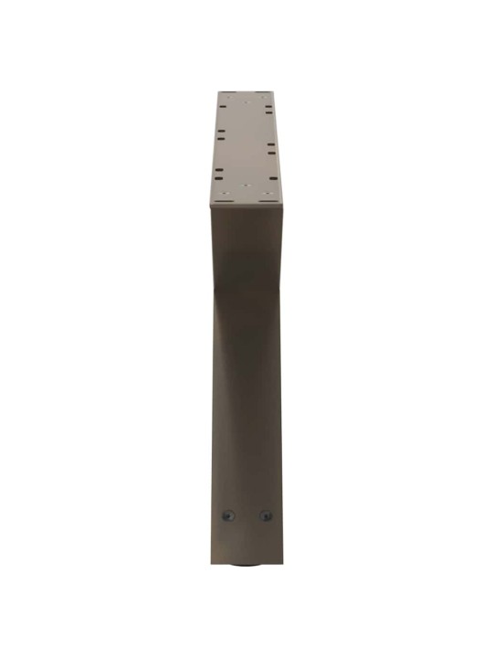 Sohvapöydän jalat 2 kpl luonnonvärinen teräs 70x(30-31,3) cm teräs