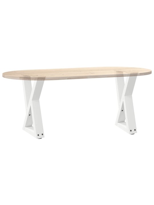 Sohvapöydän jalat 2 kpl valkoinen 38x(42-43,3) cm teräs