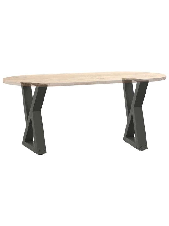 Sohvapöydän jalat 2 kpl antrasiitti 38x(42-43,3) cm teräs