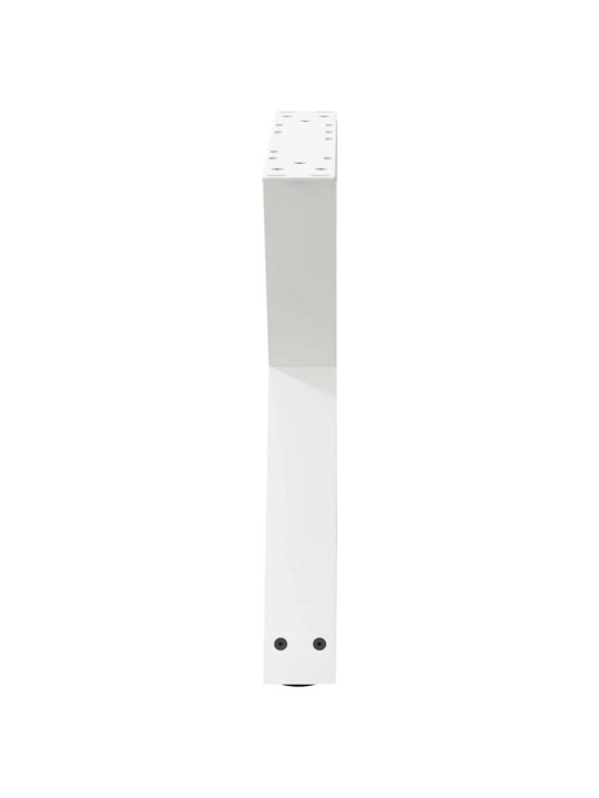 Sohvapöydän jalat 2 kpl valkoinen 50x(42-43,3) cm teräs