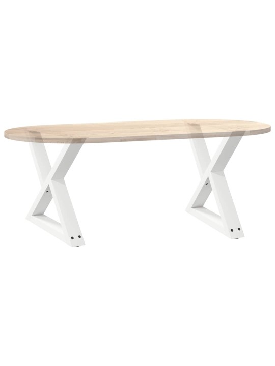Sohvapöydän jalat 2 kpl valkoinen 50x(42-43,3) cm teräs