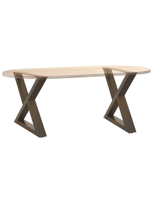 Sohvapöydän jalat 2 kpl luonnonvärinen teräs 50x(42-43,3) cm teräs