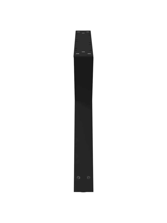 Sohvapöydän jalat 2 kpl musta 70x(42-43,3) cm teräs