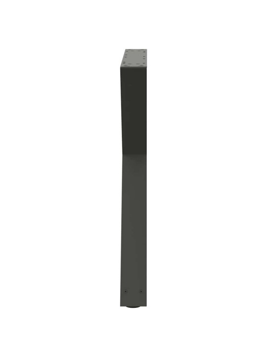 Ruokapöydän jalat 2 kpl antrasiitti 80x(72-73,3) cm teräs
