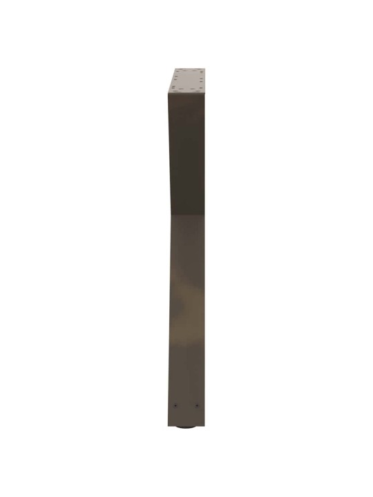 Ruokapöydän jalat 2 kpl luonnonvärinen teräs 80x(72-73,3) cm teräs