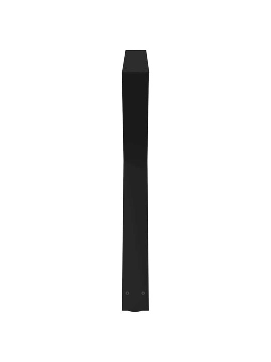Ruokapöydän jalat 2 kpl musta 90x(72-73,3) cm teräs