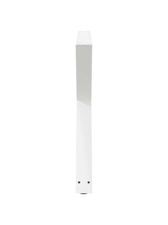 Ruokapöydän jalat 2 kpl valkoinen 90x(72-73,3) cm teräs