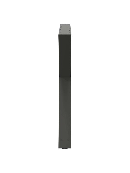 Ruokapöydän jalat 2 kpl antrasiitti 90x(72-73,3) cm teräs