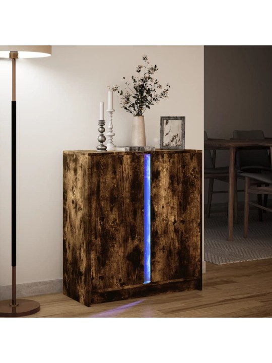 Senkki LED-valoilla savutammi 77x34x85 cm tekninen puu