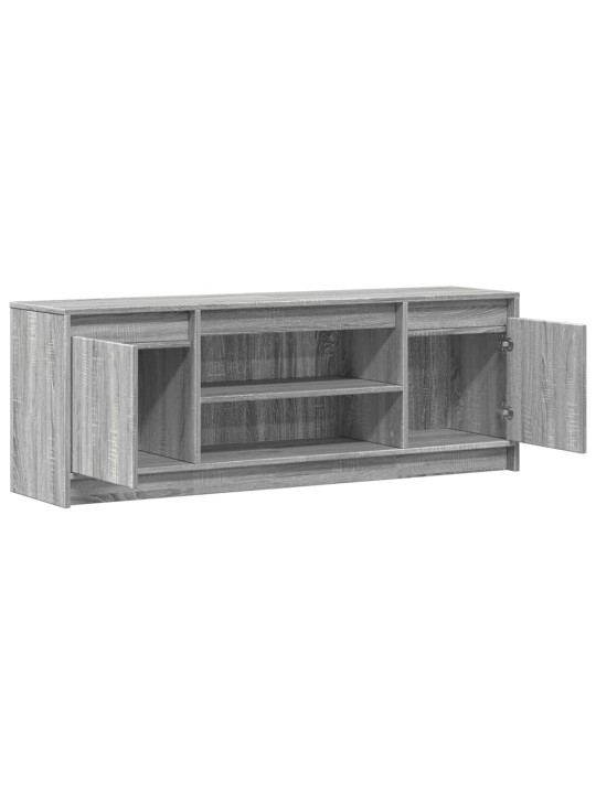 Tv-taso led-valoilla harmaa sonoma 139,5x34x50 cm tekninen puu