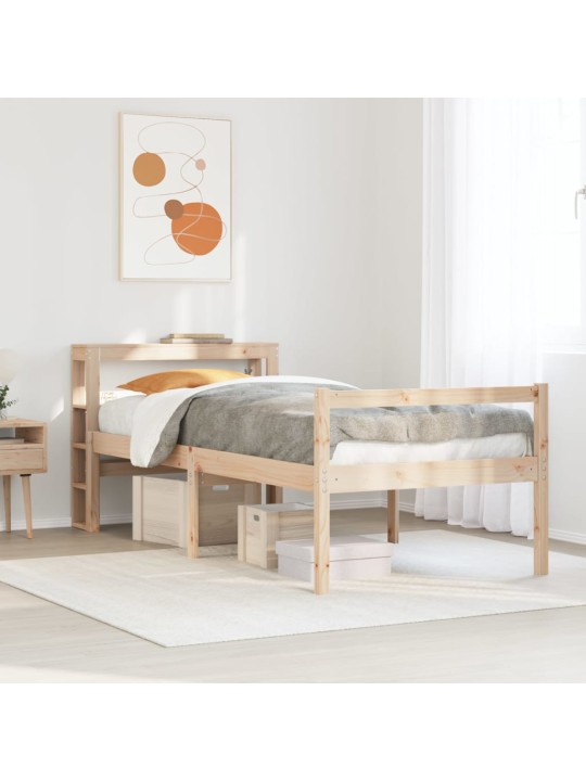 Vanhusten sänky päädyllä 90x200 cm täysi mänty