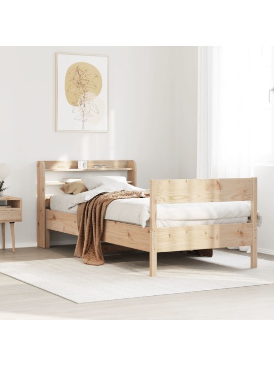 Sängynrunko ilman patjaa 75x190 cm täysi mänty