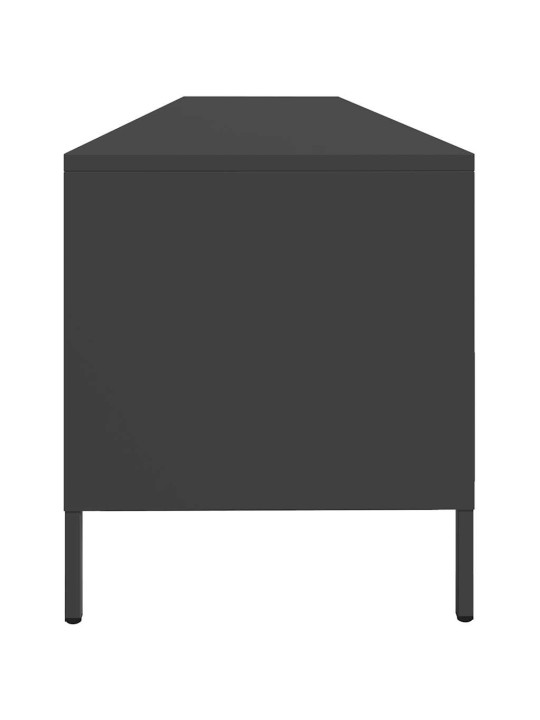 Tv-taso musta 202x39x43,5 cm kylmävalssattu teräs