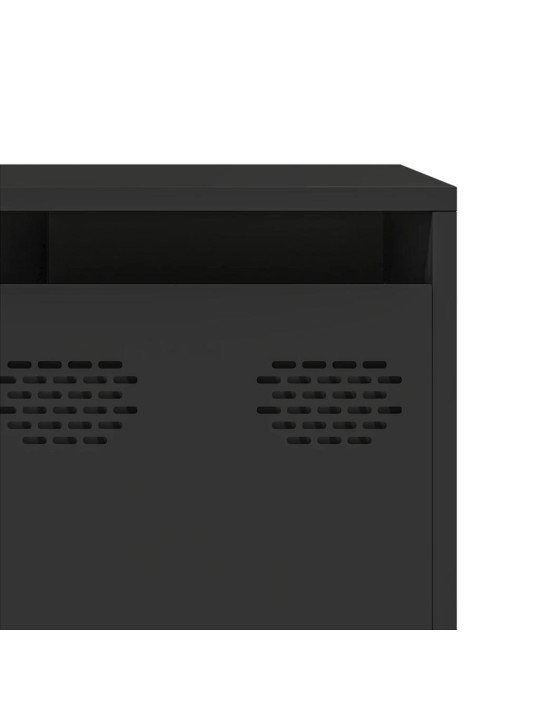 Tv-taso musta 202x39x43,5 cm kylmävalssattu teräs