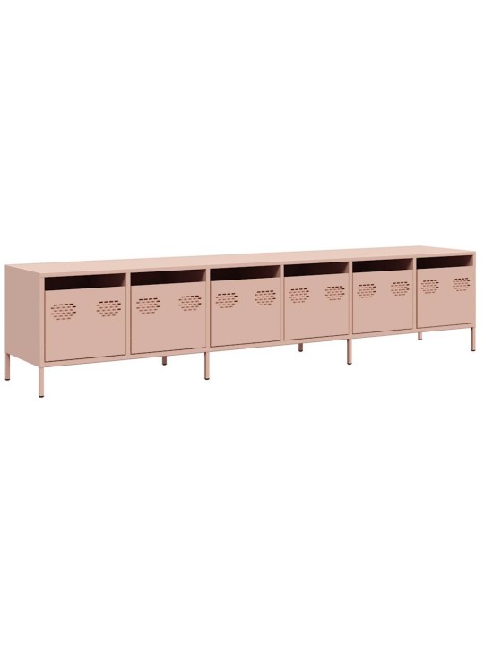 Tv-taso pinkki 202x39x43,5 cm kylmävalssattu teräs
