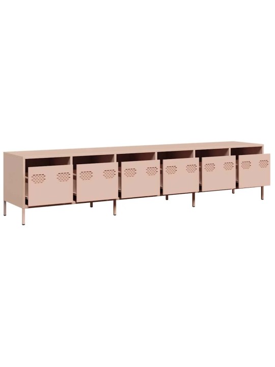Tv-taso pinkki 202x39x43,5 cm kylmävalssattu teräs