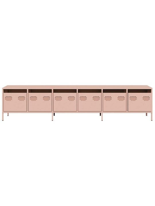 Tv-taso pinkki 202x39x43,5 cm kylmävalssattu teräs