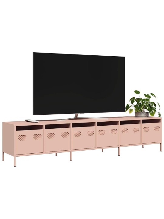 Tv-taso pinkki 202x39x43,5 cm kylmävalssattu teräs