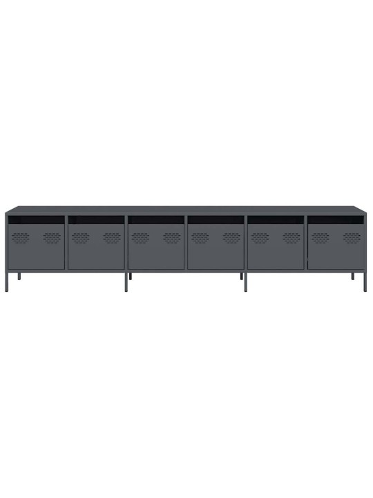 Tv kaappi antrasiitti 202x39x43,5 cm kylmävalssattu teräs