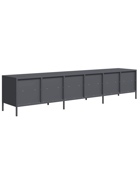 Tv kaappi antrasiitti 202x39x43,5 cm kylmävalssattu teräs