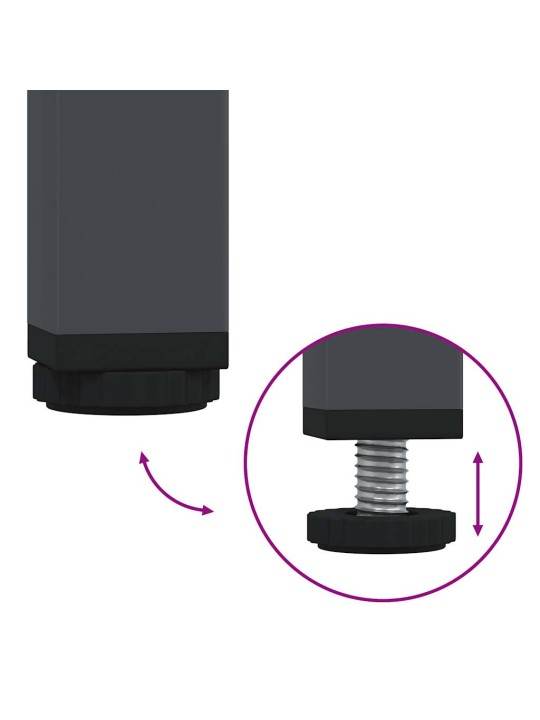 Tv kaappi antrasiitti 202x39x43,5 cm kylmävalssattu teräs
