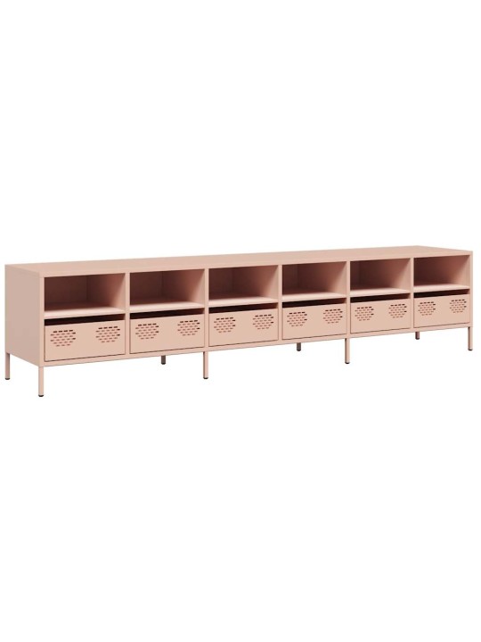 Tv-taso pinkki 202x39x43,5 cm kylmävalssattu teräs