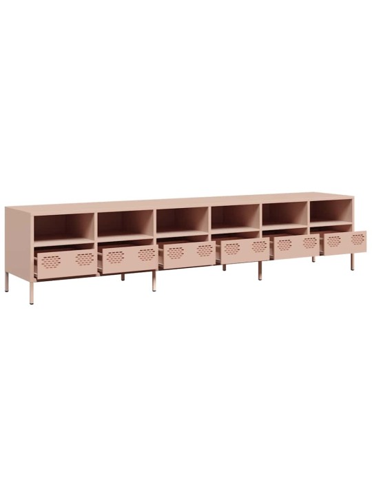 Tv-taso pinkki 202x39x43,5 cm kylmävalssattu teräs