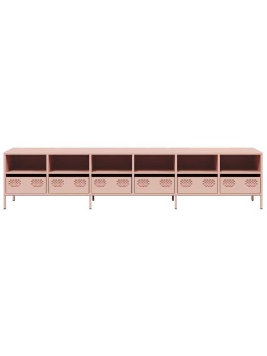 Tv-taso pinkki 202x39x43,5 cm kylmävalssattu teräs