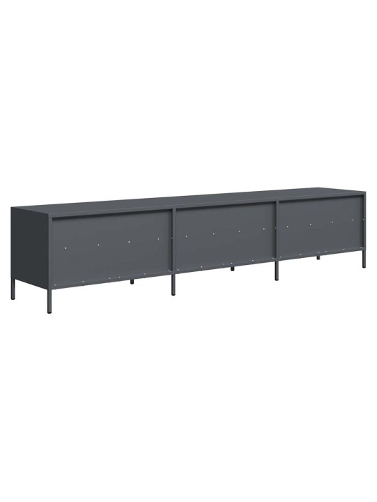 Tv kaappi antrasiitti 202x39x43,5 cm kylmävalssattu teräs