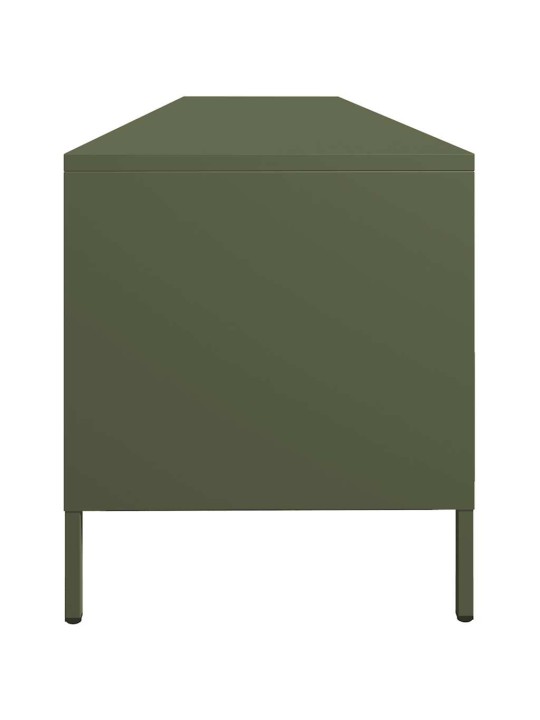 Tv kaappi oliivinvihreä 202x39x43,5 cm kylmävalssattu teräs