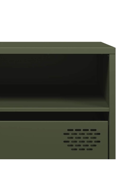 Tv kaappi oliivinvihreä 202x39x43,5 cm kylmävalssattu teräs