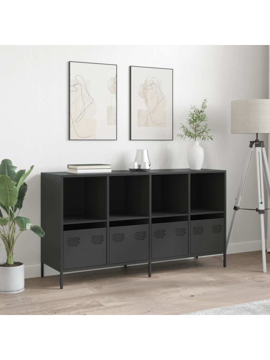 Senkki musta 135x39x73,5 cm kylmävalssattu teräs