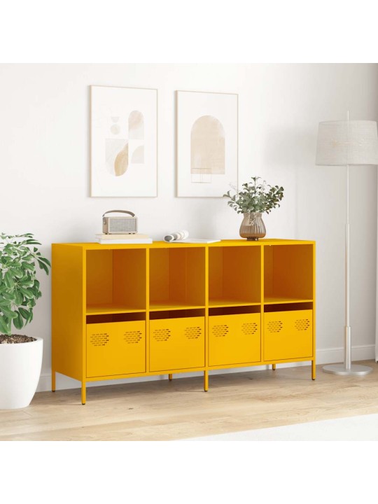 Senkki sinapinkeltainen 135x39x73,5 cm kylmävalssattu teräs