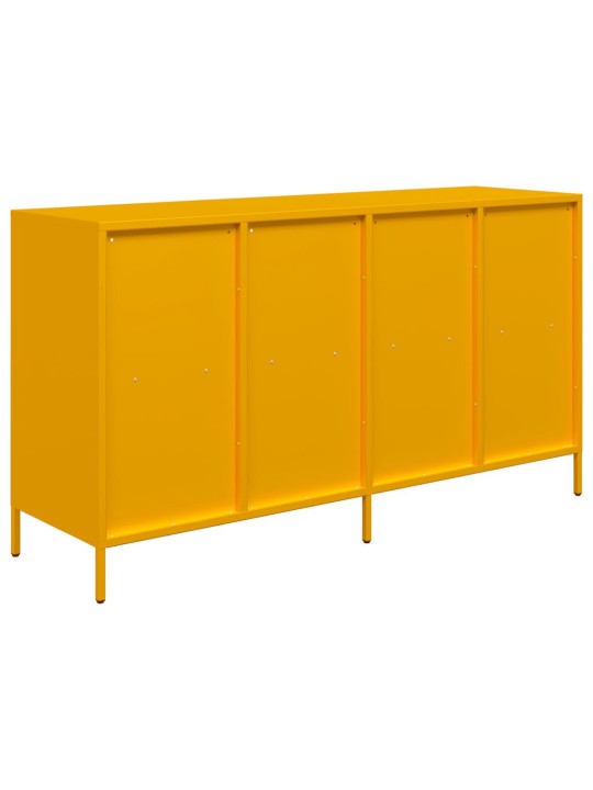 Senkki sinapinkeltainen 135x39x73,5 cm kylmävalssattu teräs