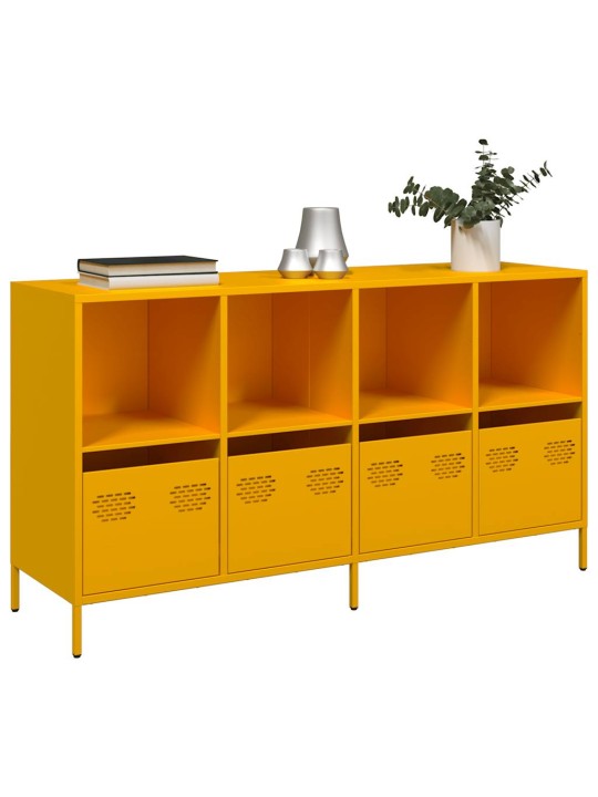 Senkki sinapinkeltainen 135x39x73,5 cm kylmävalssattu teräs