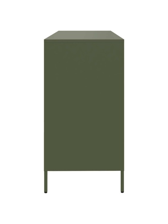 Senkki oliivinvihreä 135x39x73,5 cm kylmävalssattu teräs