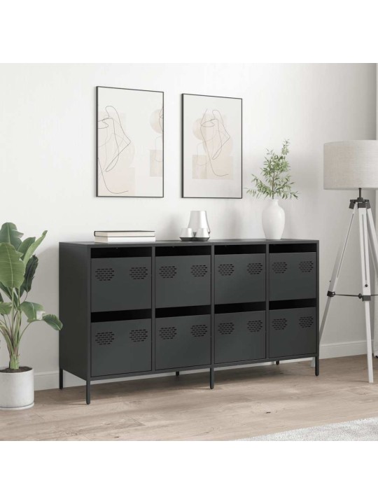 Senkki musta 135x39x73,5 cm kylmävalssattu teräs