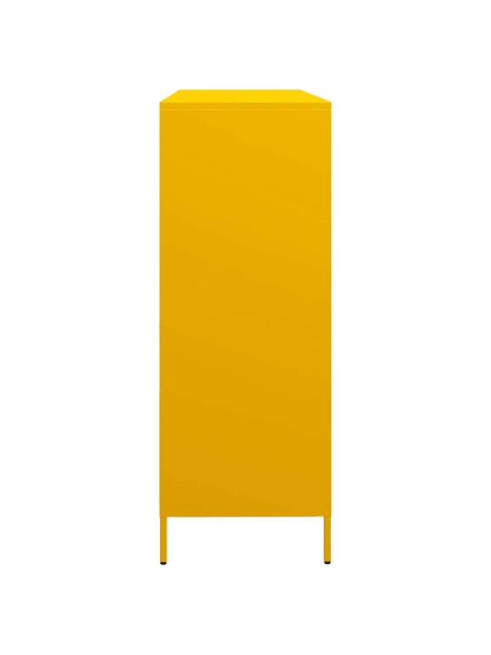 Senkki sinapinkeltainen 135x39x103,5 cm kylmävalssattu teräs