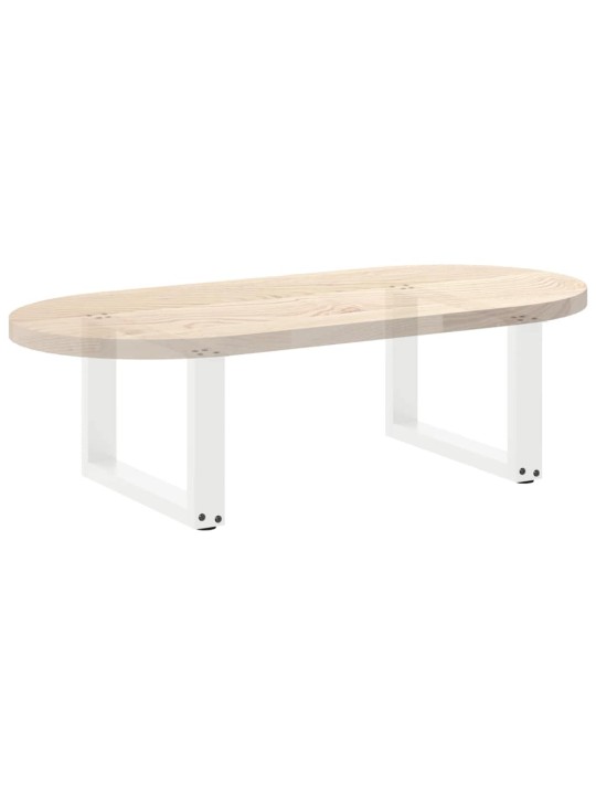Sohvapöydän jalat u-muotoiset 2 kpl valkoinen 50x(30-31) cm teräs