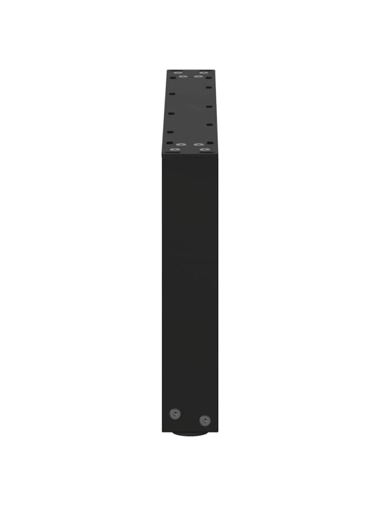Sohvapöydän jalat u-muotoiset 2 kpl musta 60x(30-31) cm teräs
