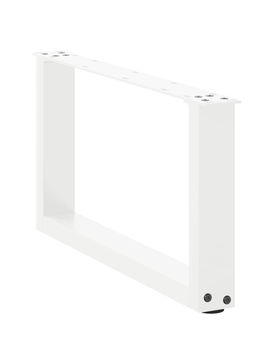 Sohvapöydän jalat u-muotoiset 2 kpl valkoinen 60x(30-31) cm teräs