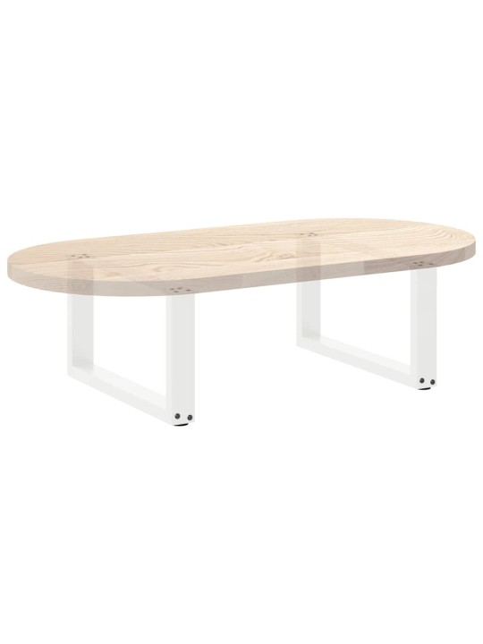Sohvapöydän jalat u-muotoiset 2 kpl valkoinen 60x(30-31) cm teräs