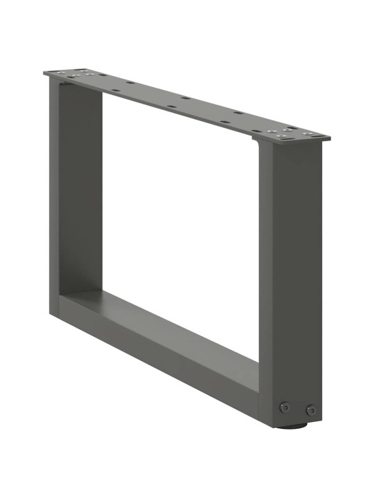 Sohvapöydän jalat u-muotoiset 2 kpl antrasiitti 60x(30-31) cm teräs