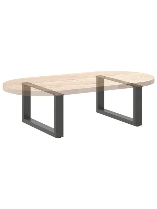 Sohvapöydän jalat u-muotoiset 2 kpl antrasiitti 60x(30-31) cm teräs