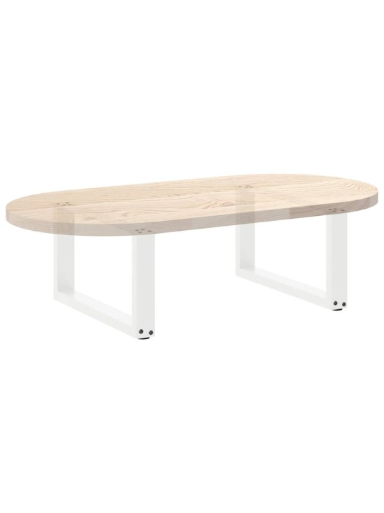 Sohvapöydän jalat u-muotoiset 2 kpl valkoinen 70x(30-31) cm teräs