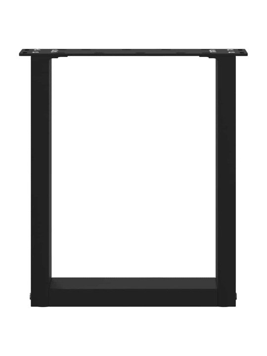 Sohvapöydän jalat u-muotoiset 2 kpl musta 28x(42-43) cm teräs