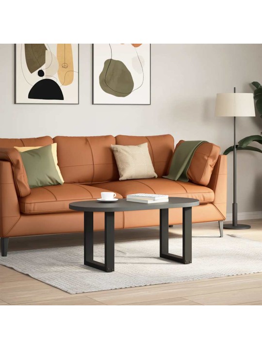 Sohvapöydän jalat u-muotoiset 2 kpl musta 38x(42-43) cm teräs