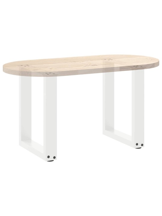 Sohvapöydän jalat u-muotoiset 2 kpl valkoinen 38x(42-43) cm teräs