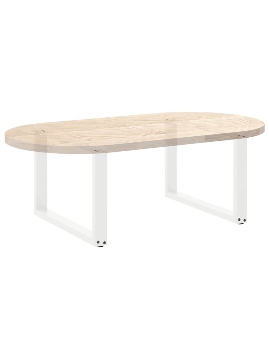 Sohvapöydän jalat u-muotoiset 2 kpl valkoinen 60x(42-43) cm teräs